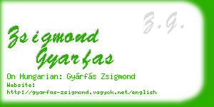 zsigmond gyarfas business card