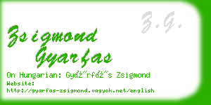 zsigmond gyarfas business card